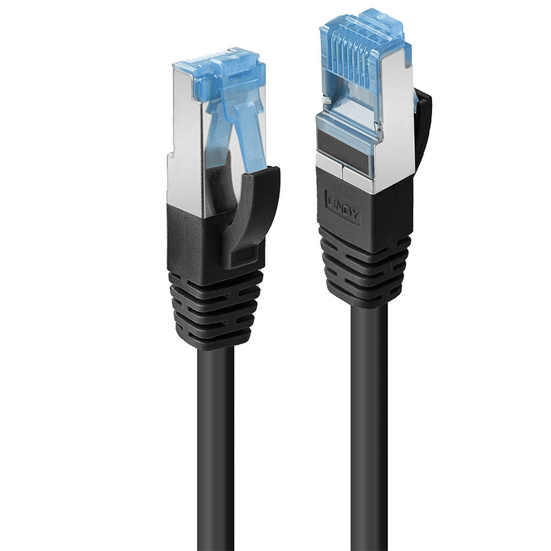 Lindy / patch cable / rj-45 (m) to rj-45 (m) / 30 m / sftp, pimf / cat 6a / ieee 802.3af/ieee 802.3at / molded, snagless, stranded / black-null