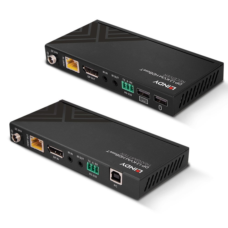 Lindy 39385 150m cat 6 displayport 1.2 USB hdbaset kvm extender, , medium-null