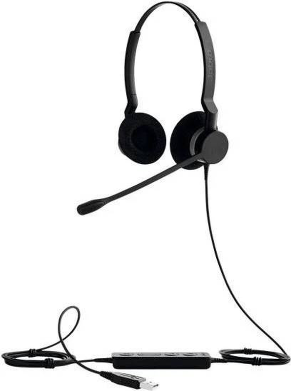 Jabra biz 2300 USB ms duo 2399-823-109 wired on-ear contact center headset noise-cancelling mic teams black-null