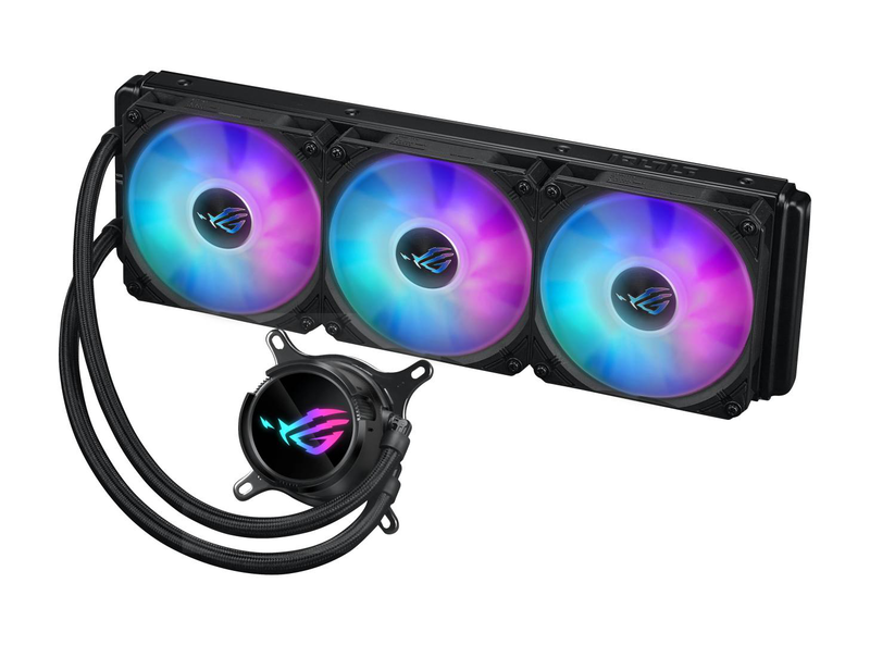Asus rog strix lc III 360 argb aio liquid CPU cooler 360mm 3x120mm af-12s argb asetek Gen7 rotatable black-null