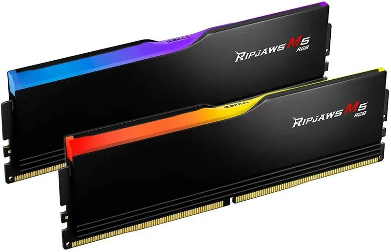 G.skill ripjaws m5 rgb 32GB (2&times;16GB) ddr5-6000 cl30 intel xmp desktop memory kit &ndash; 1.35v, black-null