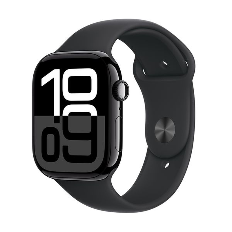 Watch series 10 GPS 46mm jet black aluminium case with black sport band - m/l image number null