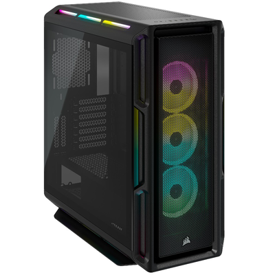Corsair case obsidian 5000t icue rgb tg mid black (cc-9011230-ww), Black, medium