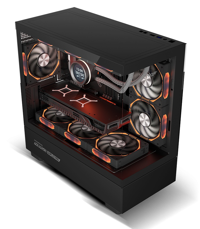 Armaggeddon gaming case m-atx aquaron duplex pro black (420mm vga), , medium-null