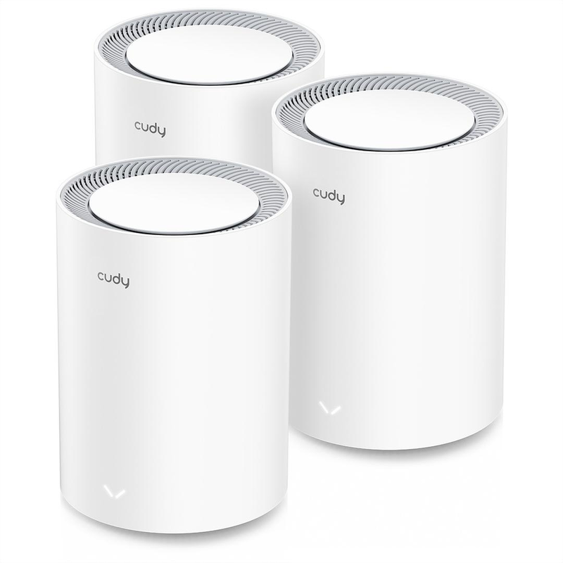 Cudy m3000 ax3000 Wi-Fi 6 mesh system 3-pack dual-band 2.5G gigabit vpn whole-home coverage white-null