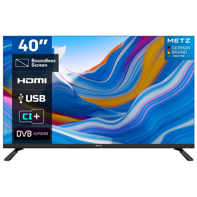 Metz TV 40" HD ready ips mte2000, Black, medium