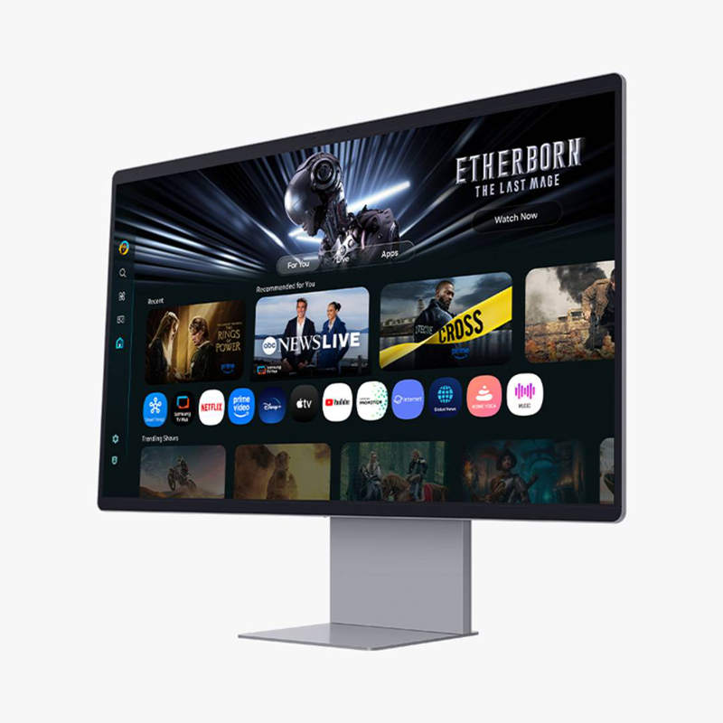 Samsung smart monitor m9 m90sf ls32fm900 32" 4k qd-OLED 165hz vision ai 3840x2160 HDMI 2.1 USB-c smartthings tizenos black-null