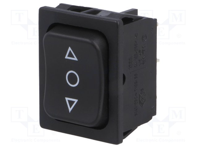 Rocker switch on-off-on return 6a/250vac, , medium