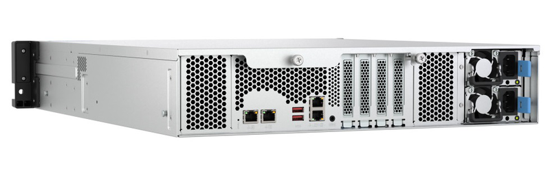 Qnap nas 12-bay rackmount AMD ryzen six-core , 16GB ram,  redundant psu, pcie & dual 10GBe ports ts-h1277axu-rp-r5, , medium-null