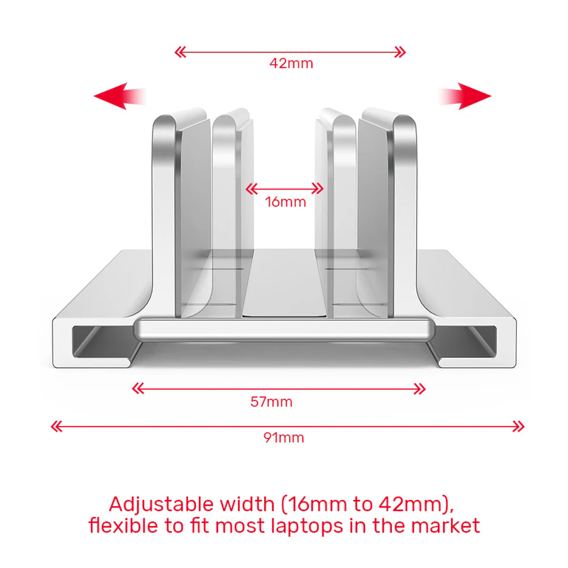 Unitek stand for laptop adjustable vertical holder ot172gy, , medium-null