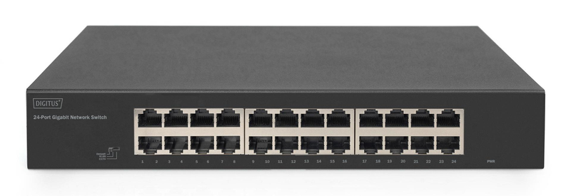 Digitus dn-80113-2 24-port gigabit unmanaged switch | 19" rackmount, , medium-null
