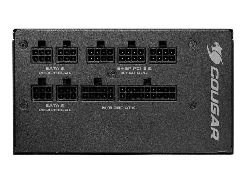 Cougar gex850 850w atx12v psu 80 plus gold fully modular 105c japanese caps 120mm hdb fan black-null