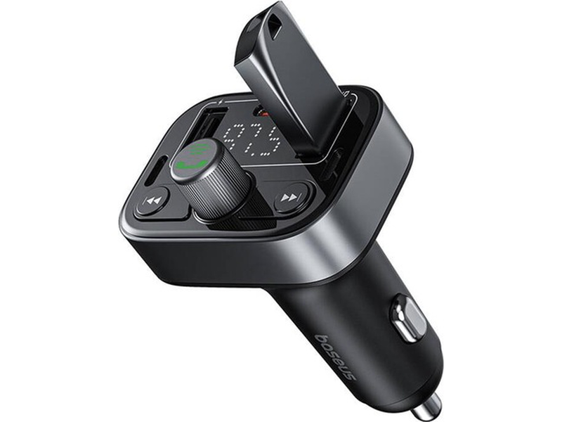 Baseus car fm transmitter-charger USB/bt/sd 18w s09-null