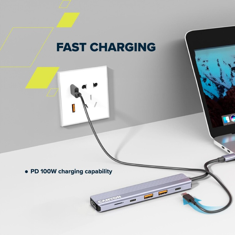 Canyon hub 6in1 4k USB-c - grey, , medium-null