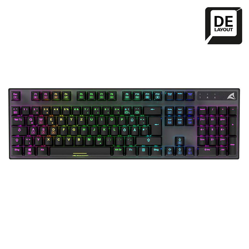 Sharkoon skiller sgk20 / keyboard / backlit / USB / qwertz / german / key switch: huano brown linear, , medium-null