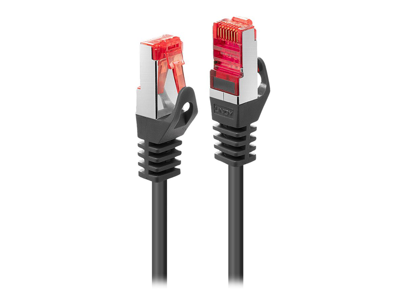 Lindy basic - patch cable - rj-45 (m) to rj-45 (m) - 7.5 m - sftp, pimf - cat 6 - molded, snagless, stranded - black-null