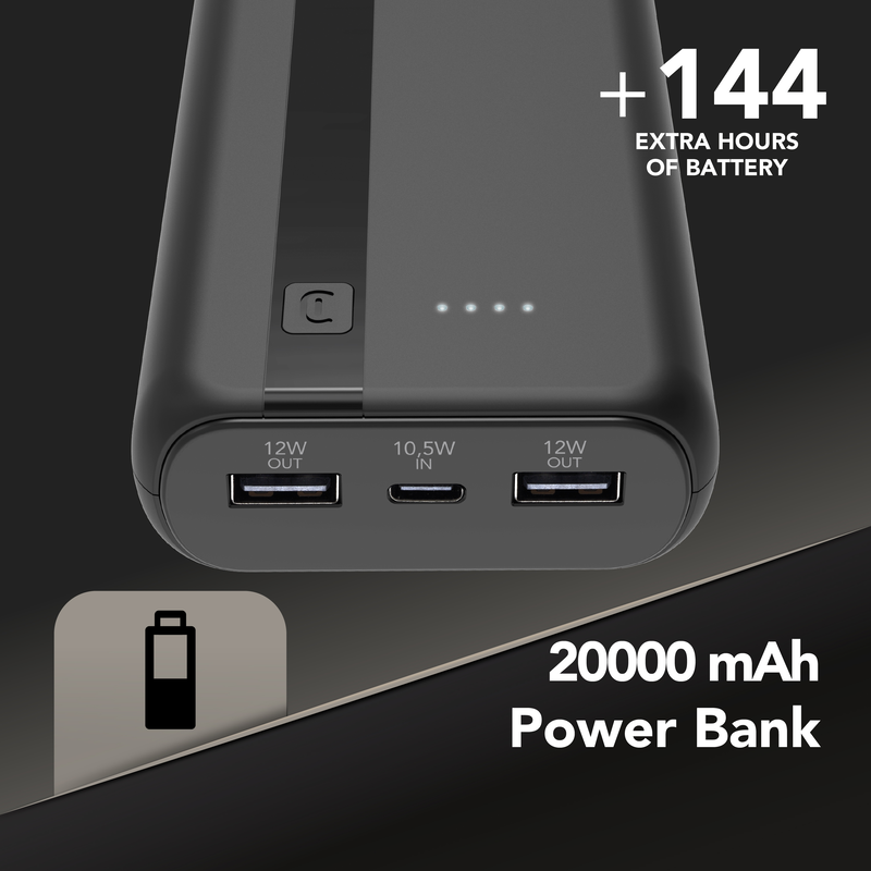 Cellularline power bank 20000mAh 12w &mu;&epsilon; 2 &theta;ύ&rho;&epsilon;&sigmaf;-null