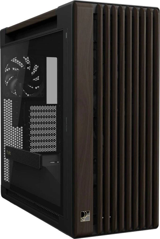 Asus proart pa602 wood edition e-atx mid-tower case walnut wood tempered glass modern black pwm USB-c 20GBps 420mm radiator-null