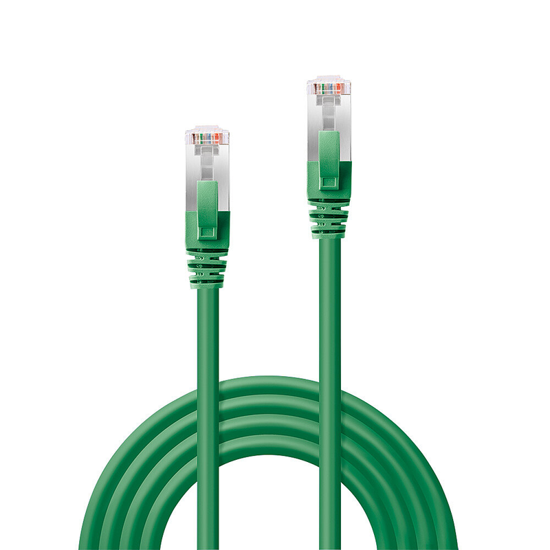Lindy - patch cable - rj-45 (m) to rj-45 (m) - 10 m - 6 mm - sftp, pimf - cat 6a - halogen-free, snagless - green-null