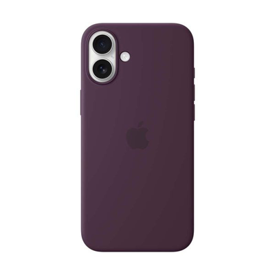 iPhone 16 plus silicone case with MagSafe plum, Plum, medium