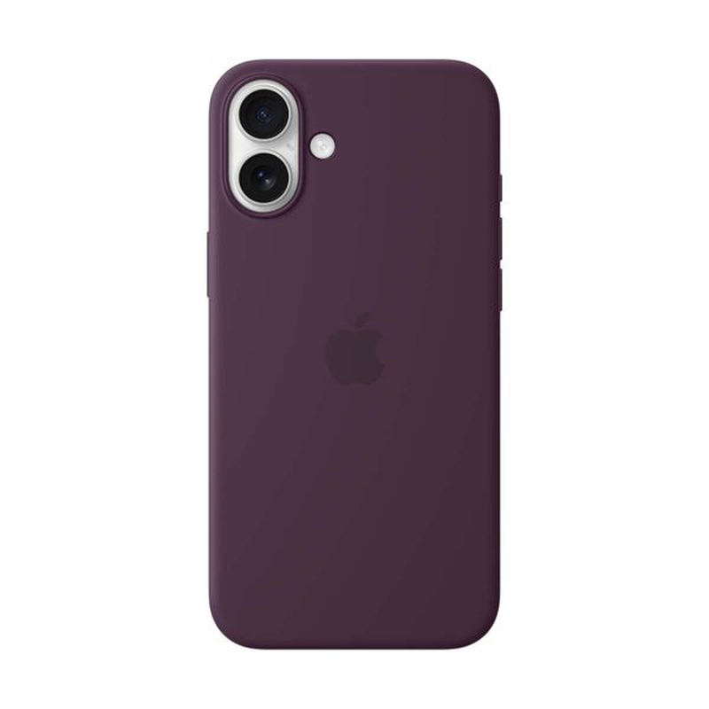 Product image: iPhone 16 plus silicone case with MagSafe plum-null