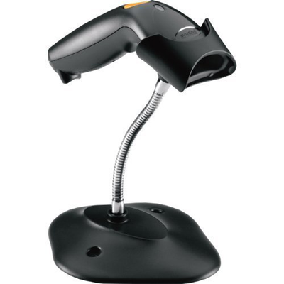 Zebra symbol ls1203 ls1203-7azu0100er 1d laser barcode scanner USB kit with cable and stand black, Black, medium