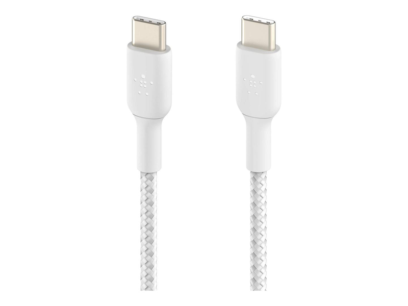 Belkin boost charge / USB cable / 24 pin USB-c (m) to 24 pin USB-c (m) / USB 2.0 / 3 a / 1 m / USB power delivery (60w) / white (pack of 2), , medium-null