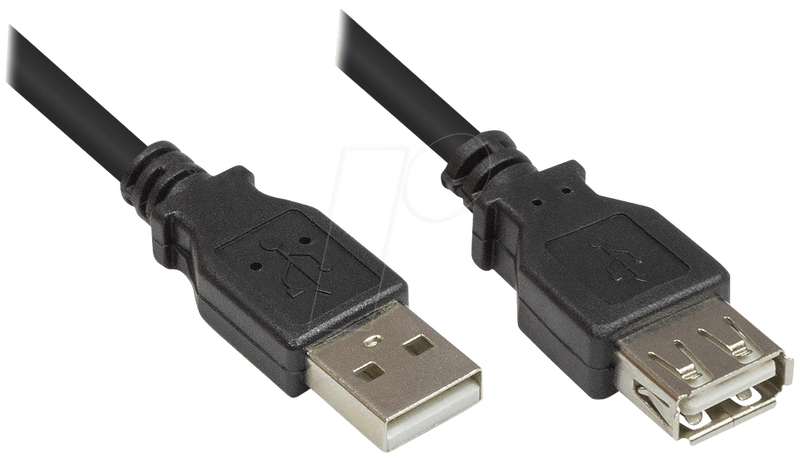 Good connections 2511-of01s - 0.15 m - USB a - USB a - USB 2.0 - male/female - black - cable - digital - extension cable - 0.15 m - USB 2.0 - copper wire-null