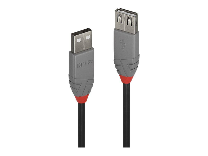 Lindy anthra line / USB cable / USB (m) to USB (m) / USB 2.0 / 5 m / round / black-null