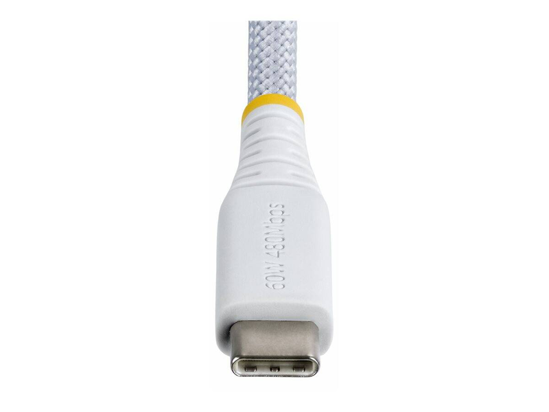 Startech.com / USB cable / 24 pin USB-c (m) to 24 pin USB-c (m) / USB 2.0 / 3 a / USB power delivery (60w), straight, rugged, power delivery 2.0 support / white-null