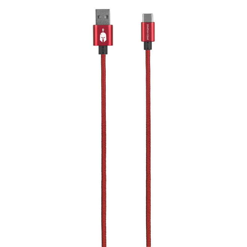 Spartan gear - double sided USB cable type c length: 2m red, , medium-null