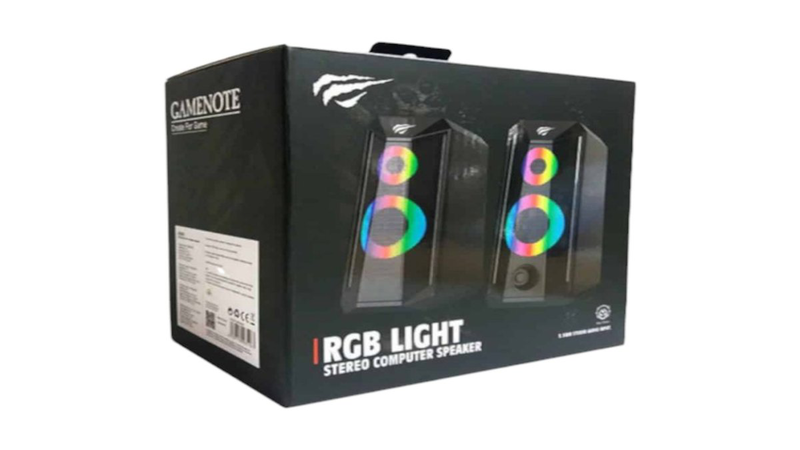 Havit gaming stereo rgb speakers 10w black sk202, , medium-null