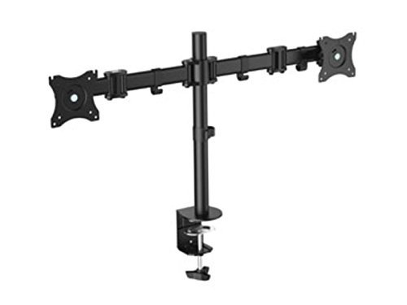 Equip 650115 articulating dual monitor desk mount for two 13-27 inch displays 8kg full motion black-null