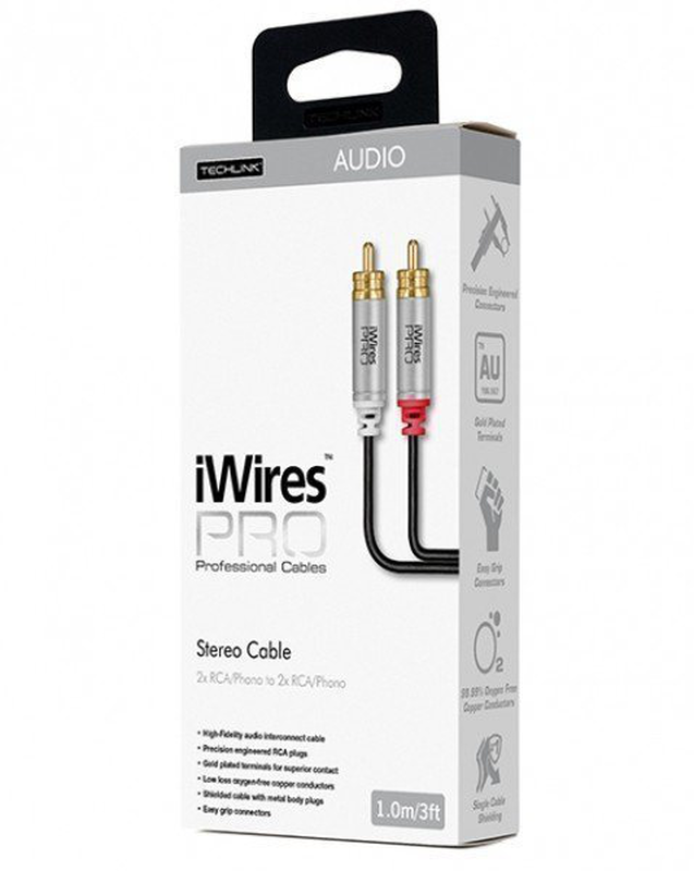 Product image: Techlink iwirespro 2rca to 2rca cable 1.0m 711031, , medium-null