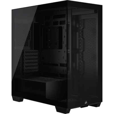 Corsair 3500x windowed mid-tower tempered glass - black (cc-9011276-ww), Black, medium