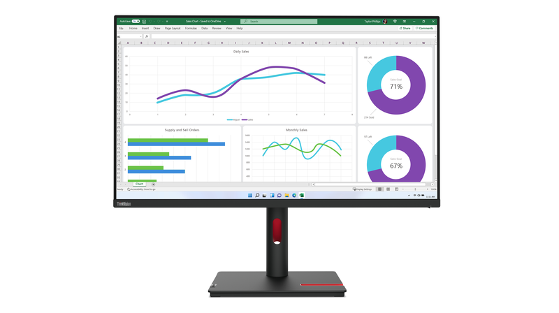 Lenovo thinkvision t32h-30 31.5" monitor ips 2560x1440-null