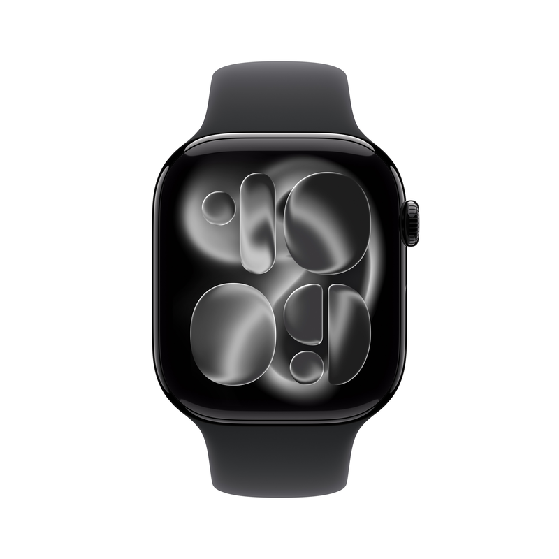 Apple watch series 11 GPS 46mm black aluminum case with black sport band - s/m-null