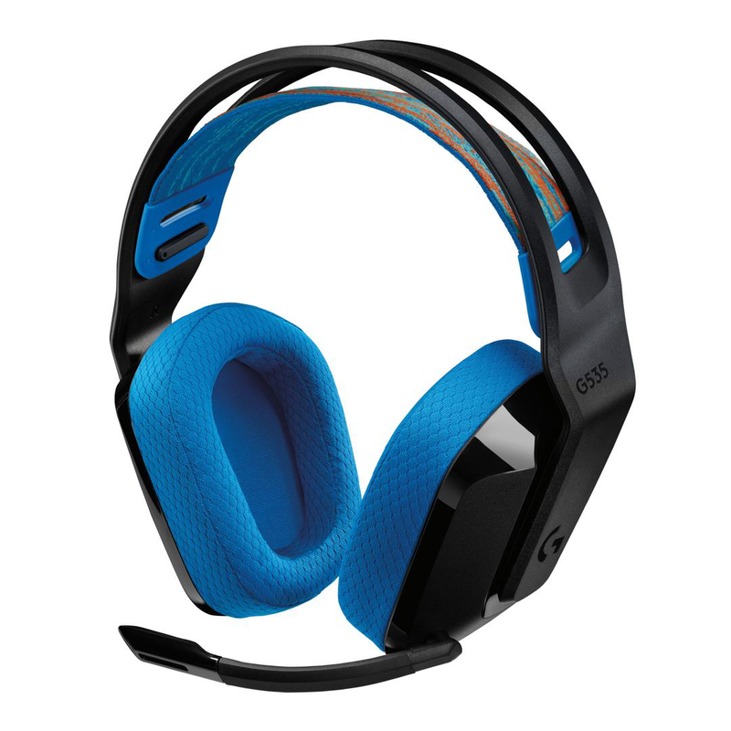 Logitech g g535 lightspeed wireless gaming headset 939-002219 40mm drivers flip-to-mute mic 33h lightweight black-null