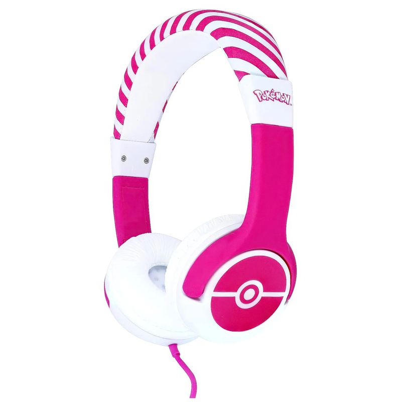 Pokémon pink pokeball kids headphones, , medium-null