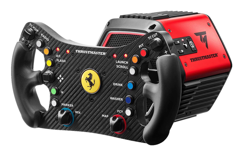 Thrustmaster t818 ferrari 488 gt3 simulator direct drive 10nm wheel + raceline pedals lte pc black-null