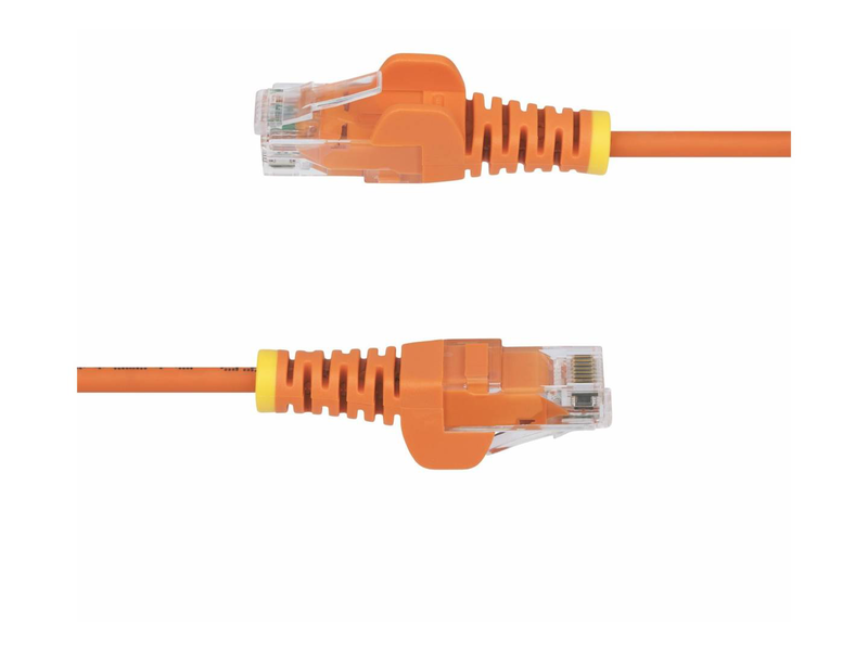 Startech.com 15m orange slim cat6 ethernet cable, snagless, 28awg, lszh / patch cable / rj-45 (m) to rj-45 (m) / 15 m / 3.6 mm / utp / cat 5/5e/6 / ieee 802.3bt / halogen-free, snagless, stranded copper / orange-null