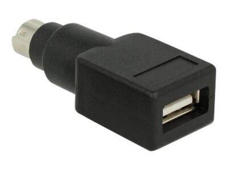 Delock - keyboard / mouse adapter - ps/2 (m) to USB (f) - black-null