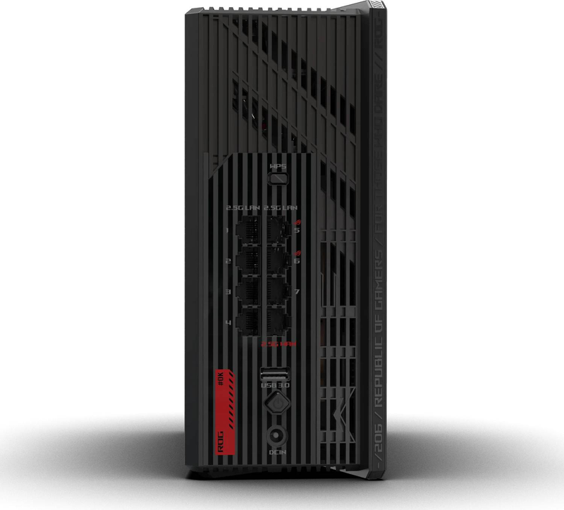 Asus rog strix gs-be18000 tri-band Wi-Fi 7 gaming router 18000mbps 8x 2.5GBe ports aimesh mlo 6GHz black-null