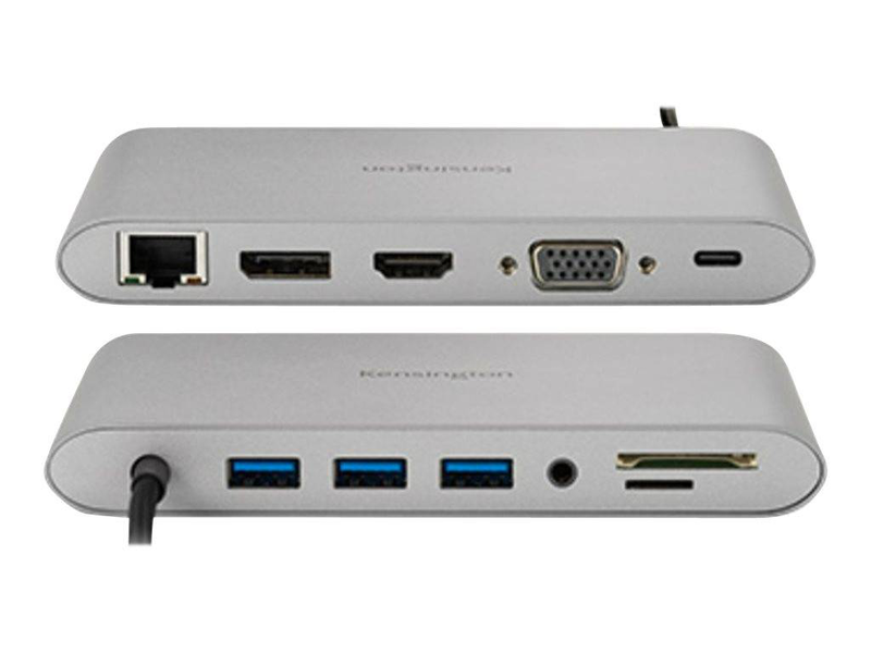 Kensington uh1440p k33853ww USB-c mobile docking station HDMI displayport vga dual display 85w pd sd gbe grey-null