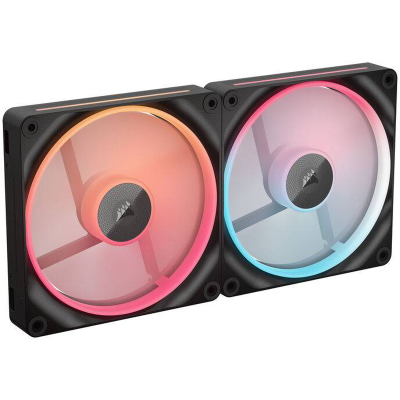 Corsair icue link lx140-r rgb 140mm pwm reverse fans starter kit black (co-9051052-ww)-null