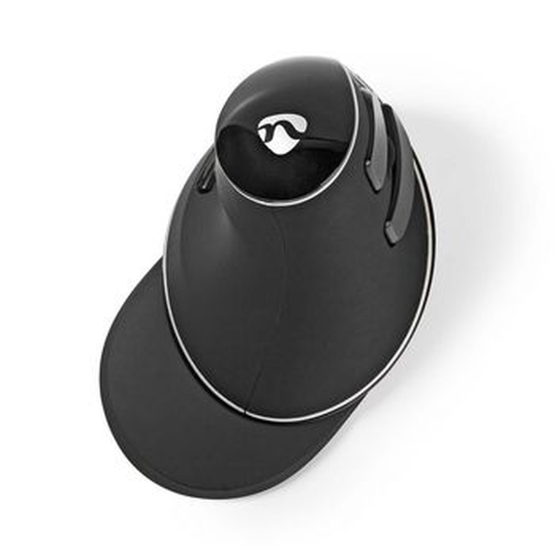 Ergonomic wireless mouse 1600dpi 6-button black, , medium-null