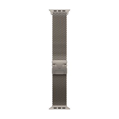 49mm titanium milanese loop natural large, Natural, medium