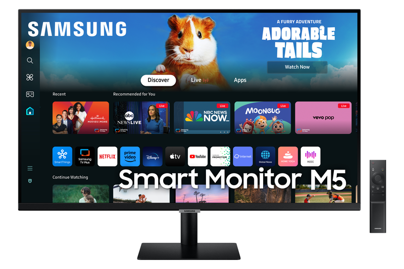 Samsung 27" smart monitor m5 (m50d)FHDwith streaming apps and speakers (ls32dm500eux)-null