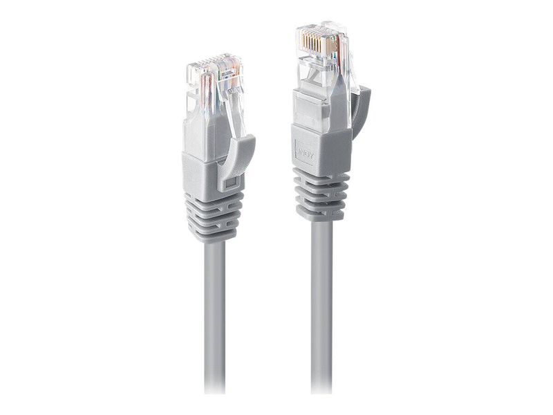 Lindy - patch cable - rj-45 (m) to rj-45 (m) - 1 m - utp - cat 6 - molded, snagless, stranded - grey-null