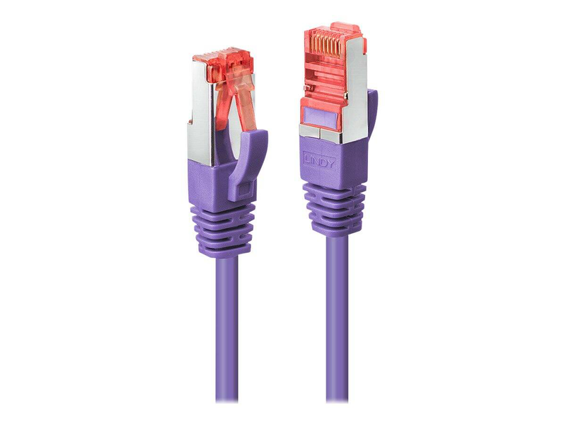 Lindy - patch cable - rj-45 (m) to rj-45 (m) - 50 cm - sftp, pimf - cat 6e - molded, snagless - violet-null